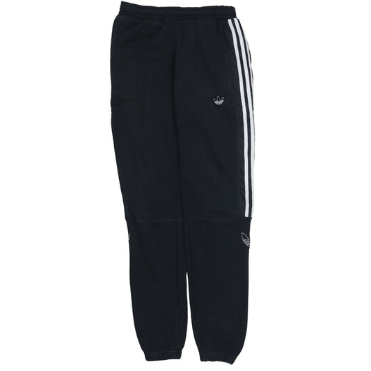 Adidas Womens Black Jogger Trousers Size M Elastic Waist Fleece