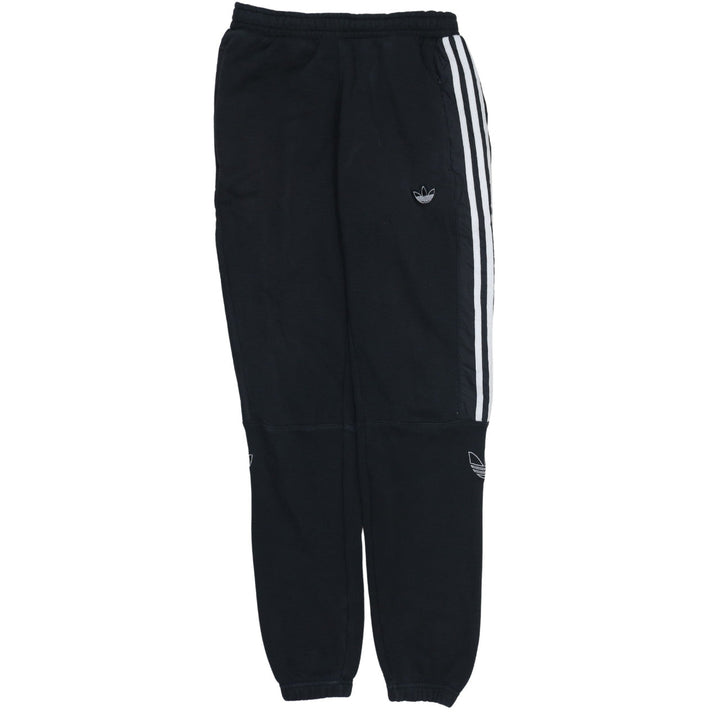 Adidas Womens Black Jogger Trousers Size M Elastic Waist Fleece