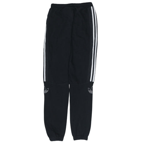 Adidas Womens Black Jogger Trousers Size M Elastic Waist Fleece