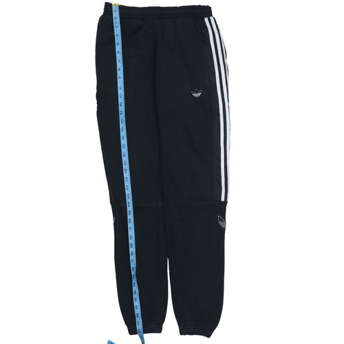 Adidas Womens Black Jogger Trousers Size M Elastic Waist Fleece