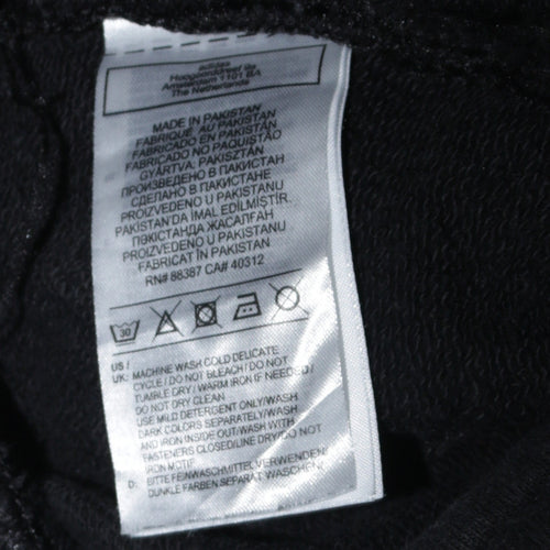 Adidas Womens Black Jogger Trousers Size M Elastic Waist Fleece
