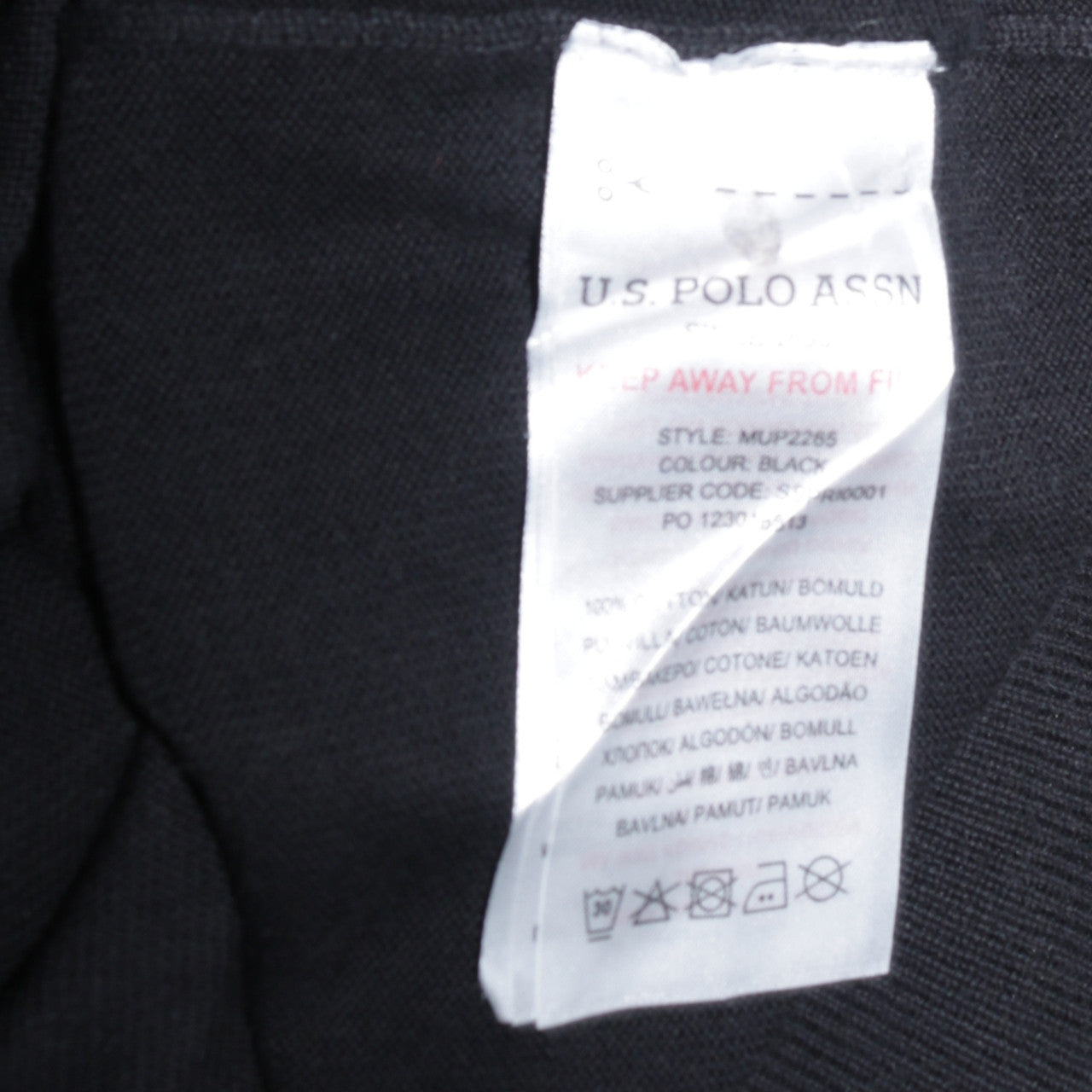U.S. Polo Assn. Men's Black XL Mock Neck 1/4 Zip Knit Sweatshirt