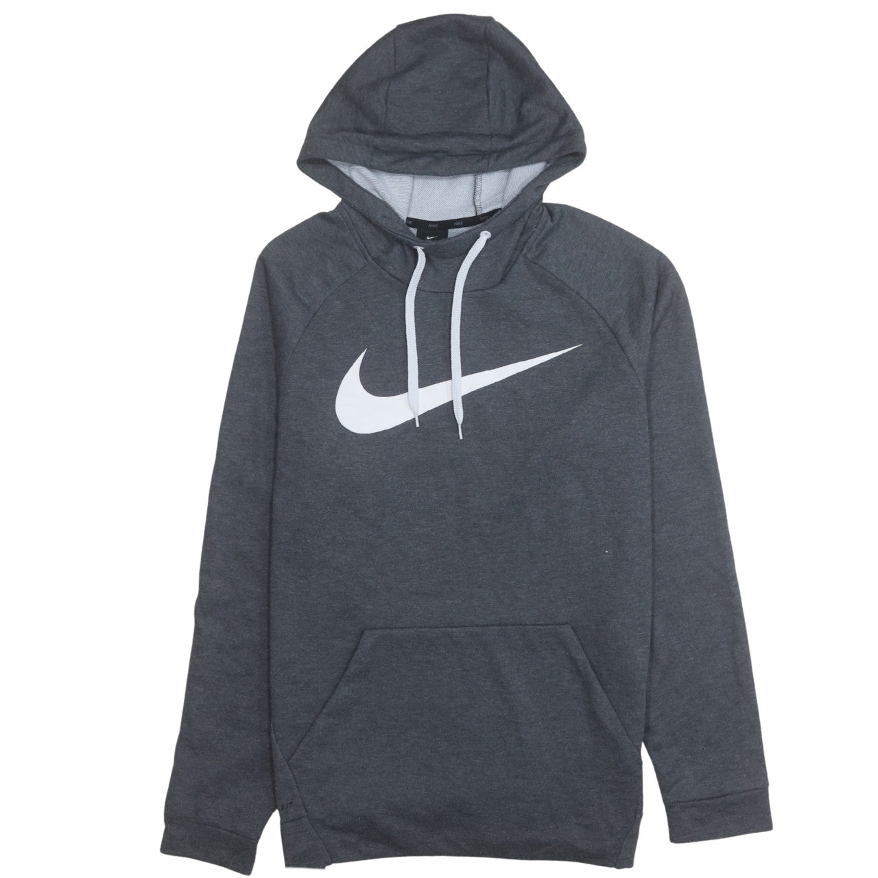 Nike Men's Grey Dri-Fit Pullover Hoodie M Sports Logo