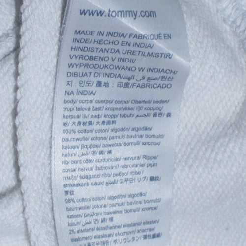 Tommy Jeans Men's White Relaxed Fit Logo Sweatshirt Size S