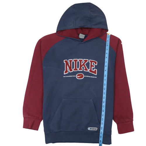 Nike Womens Blue & Burgundy XL Pullover Hoodie with Embroidered Logo