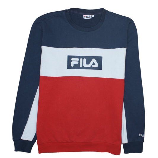 Fila Men's Multicoloured XL Crew Neck Logo Sweatshirt