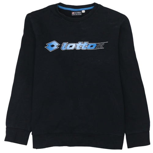 Lotto Men's Black XL Pullover Sweatshirt Crew Neck Sportswear