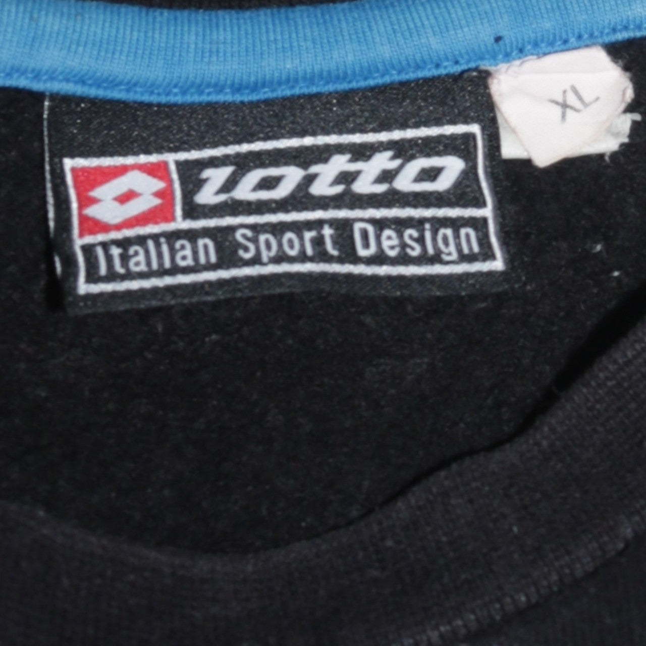 Lotto Men's Black XL Pullover Sweatshirt Crew Neck Sportswear