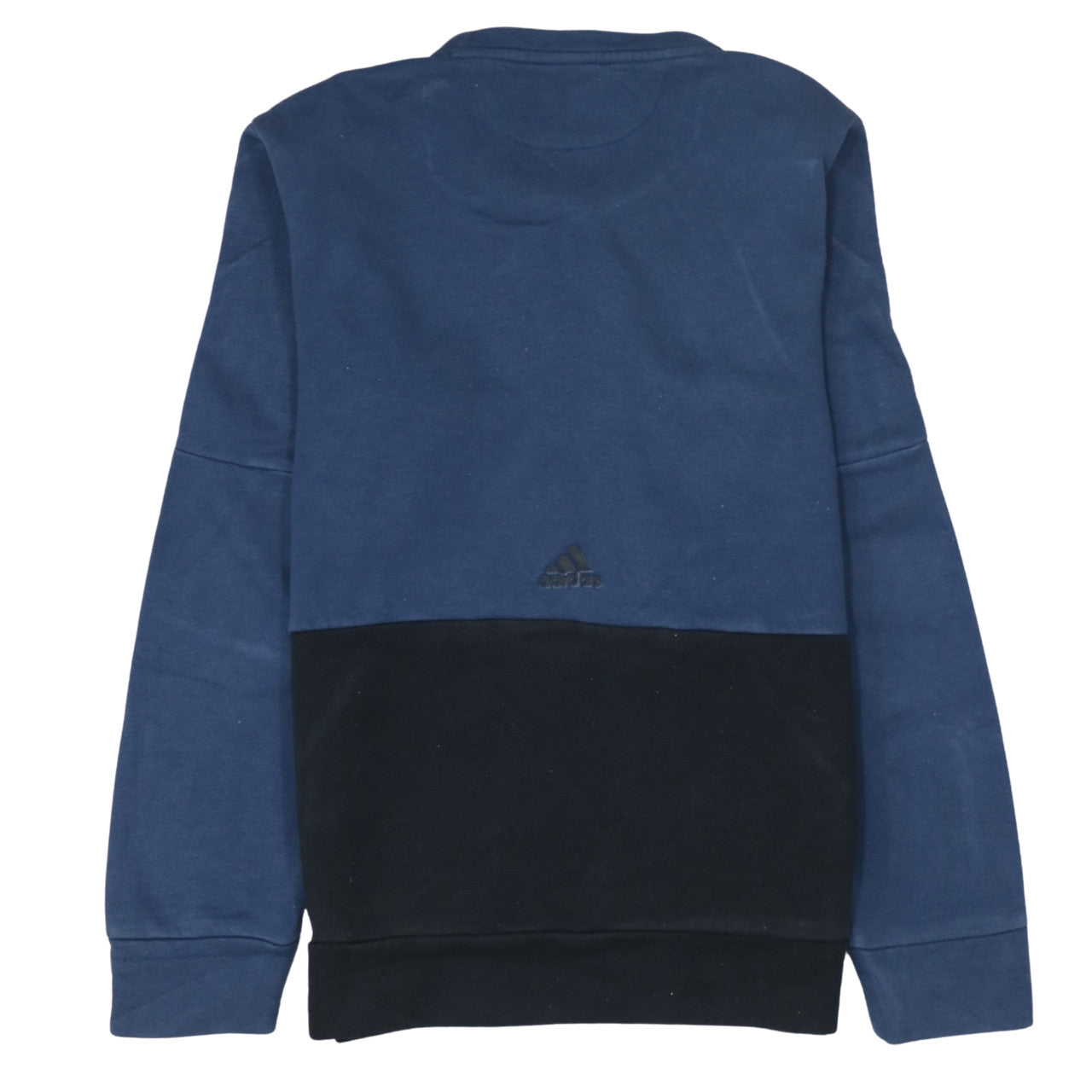 adidas Men's Blue Small Pullover Sweatshirt Logo Fleece