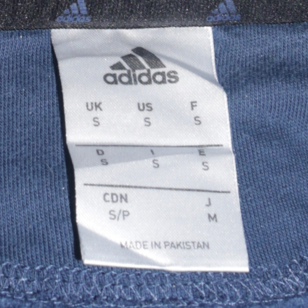 adidas Men's Blue Small Pullover Sweatshirt Logo Fleece