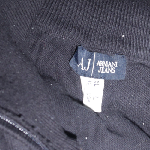 Armani Jeans Men's Black Full Zip Cotton Sweatshirt L