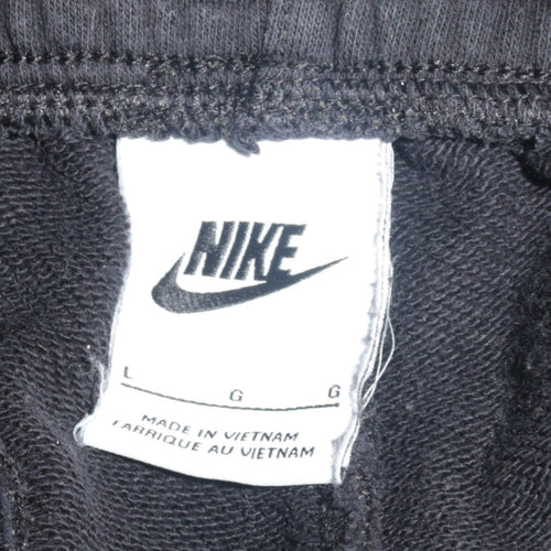 Nike Men's Black Fleece Jogger Trousers Size L Regular Fit