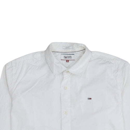 Tommy Hilfiger Men White Slim Fit Button-Down Casual Shirt M