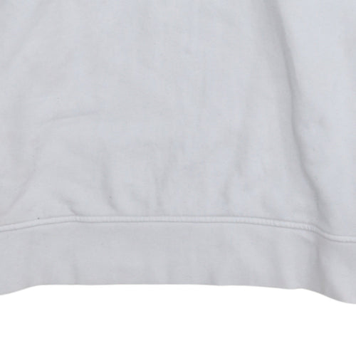 Tommy Hilfiger Men's White Pullover Hoodie M Classic Logo Cotton