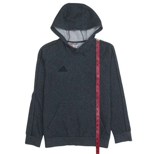 Adidas Boys Grey Pullover Hoodie Lined Fleece 13-14 Years