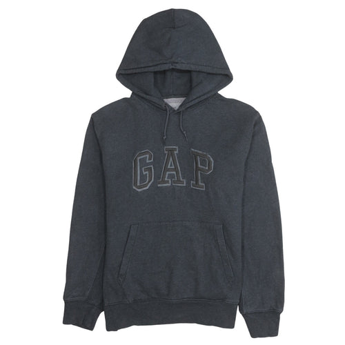 Gap Men's Grey Pullover Hoodie M Logo Fleece Sweatshirt