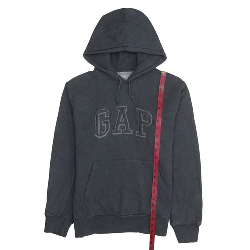 Gap Men's Grey Pullover Hoodie M Logo Fleece Sweatshirt