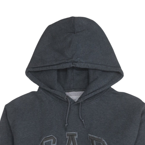 Gap Men's Grey Pullover Hoodie M Logo Fleece Sweatshirt