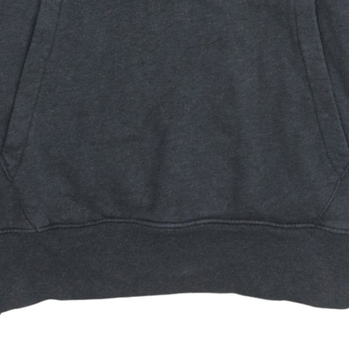 Gap Men's Grey Pullover Hoodie M Logo Fleece Sweatshirt