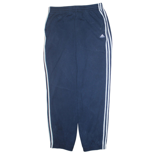 Adidas Men Blue L Track Pants Performance Essentials Regular Fit