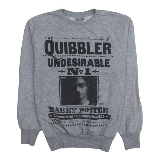 Harry Potter Grey Quibbler Print Women's Sweatshirt Size 10