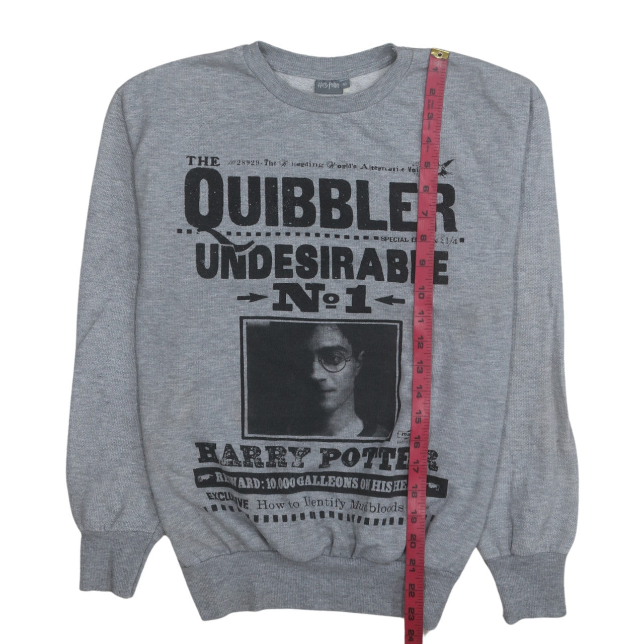 Harry Potter Grey Quibbler Print Women's Sweatshirt Size 10