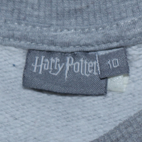 Harry Potter Grey Quibbler Print Women's Sweatshirt Size 10