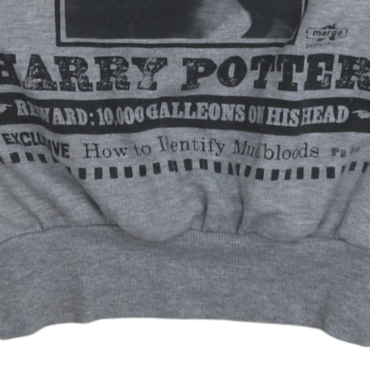 Harry Potter Grey Quibbler Print Women's Sweatshirt Size 10