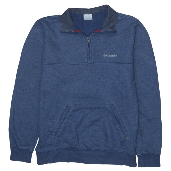Columbia Men's Blue 1/4 Zip Pullover Sweatshirt Fleece M
