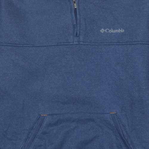 Columbia Men's Blue 1/4 Zip Pullover Sweatshirt Fleece M