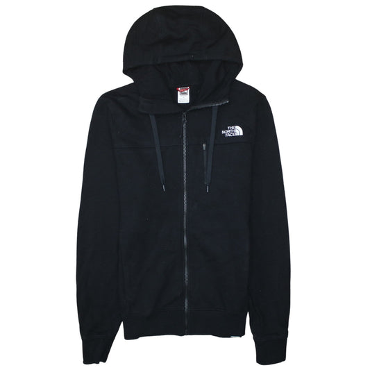 The North Face Boys Black Full Zip Hoodie Size S 100% Cotton Casual