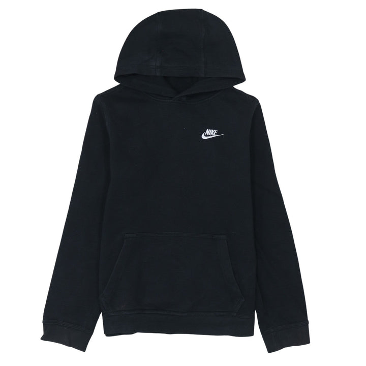 Nike Boys Black XL Pullover Hoodie with Logo and Kangaroo Pocket