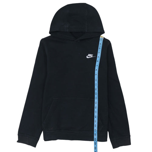 Nike Boys Black XL Pullover Hoodie with Logo and Kangaroo Pocket