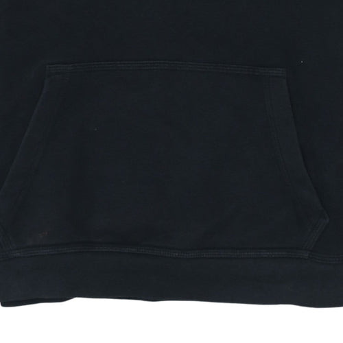 Nike Boys Black XL Pullover Hoodie with Logo and Kangaroo Pocket