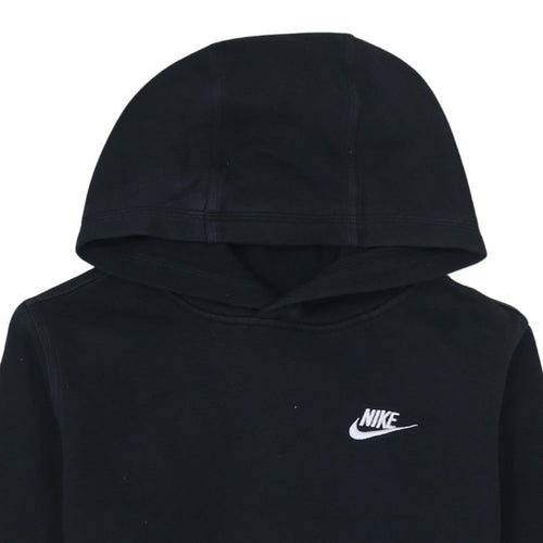 Nike Boys Black XL Pullover Hoodie with Logo and Kangaroo Pocket