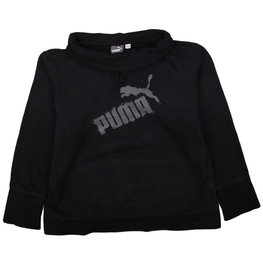 Puma Men's Black XL Pullover Sweatshirt with Logo Print