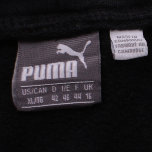 Puma Men's Black XL Pullover Sweatshirt with Logo Print