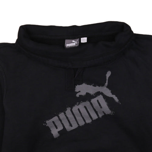 Puma Men's Black XL Pullover Sweatshirt with Logo Print