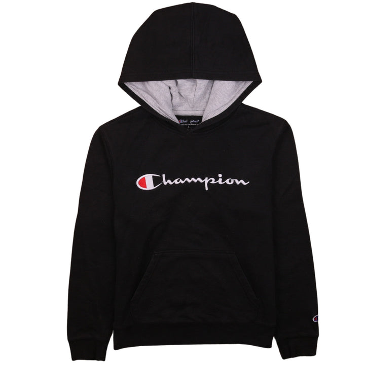 Champion Men's Black Pullover Hoodie L Embroidered Logo Sportswear