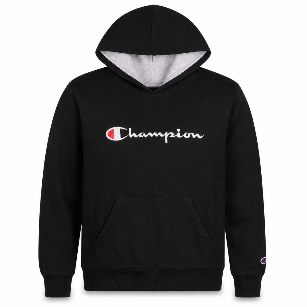 Champion Men's Black Pullover Hoodie L Embroidered Logo Sportswear