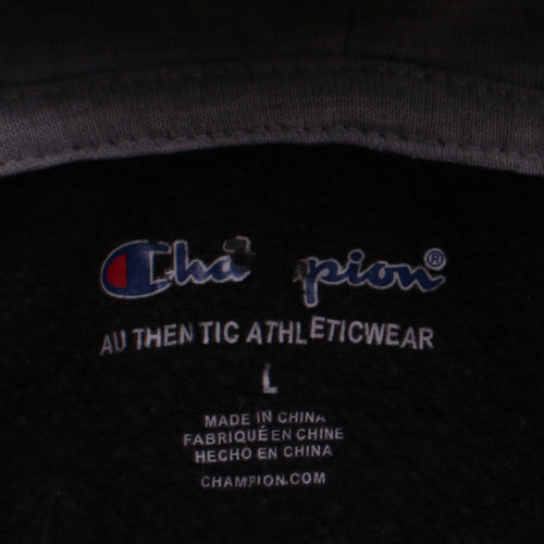 Champion Men's Black Pullover Hoodie L Embroidered Logo Sportswear