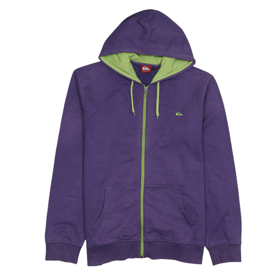 Quiksilver Men's Purple Full Zip Hoodie 2XL Hooded Sweatshirt