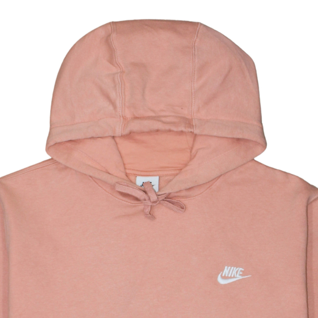 Nike Womens Pink Pullover Hoodie Large Cotton Blend Fleece Sweatshirt