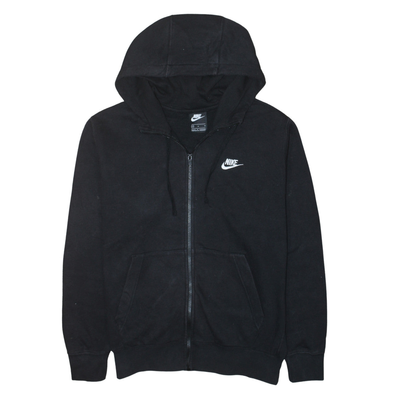 Nike Women’s Black Full Zip Hoodie Medium Cotton Blend