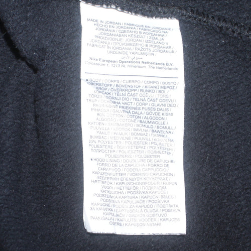 Nike Women’s Black Full Zip Hoodie Medium Cotton Blend