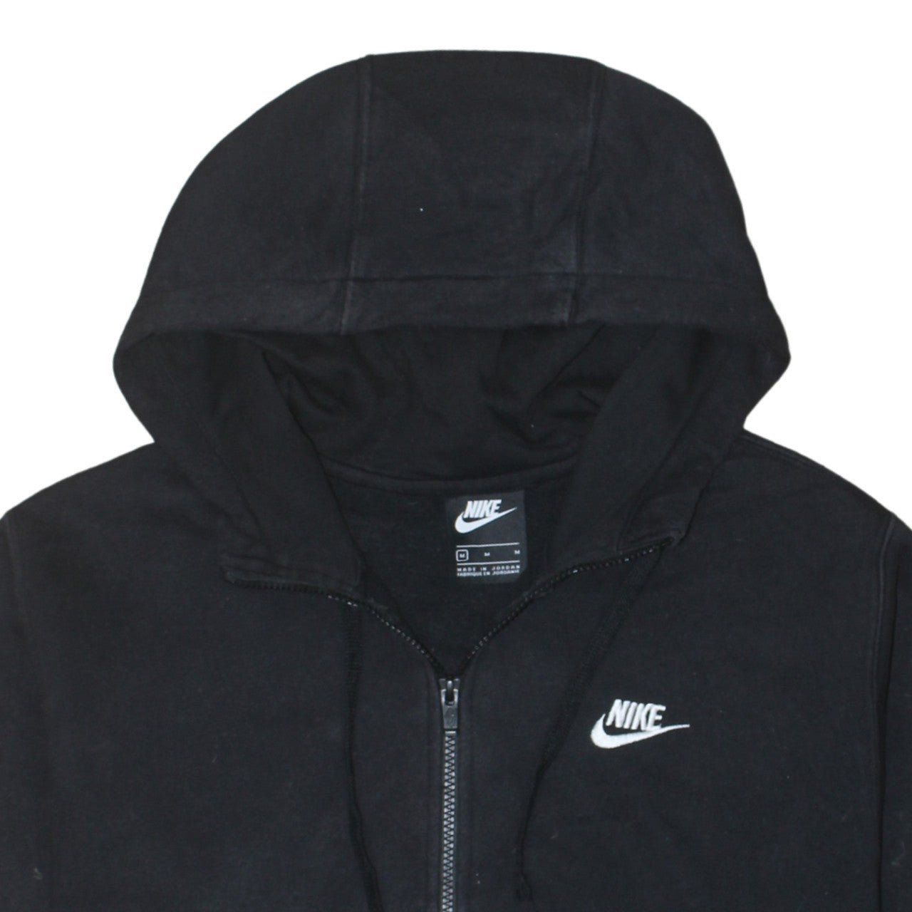 Nike Women’s Black Full Zip Hoodie Medium Cotton Blend