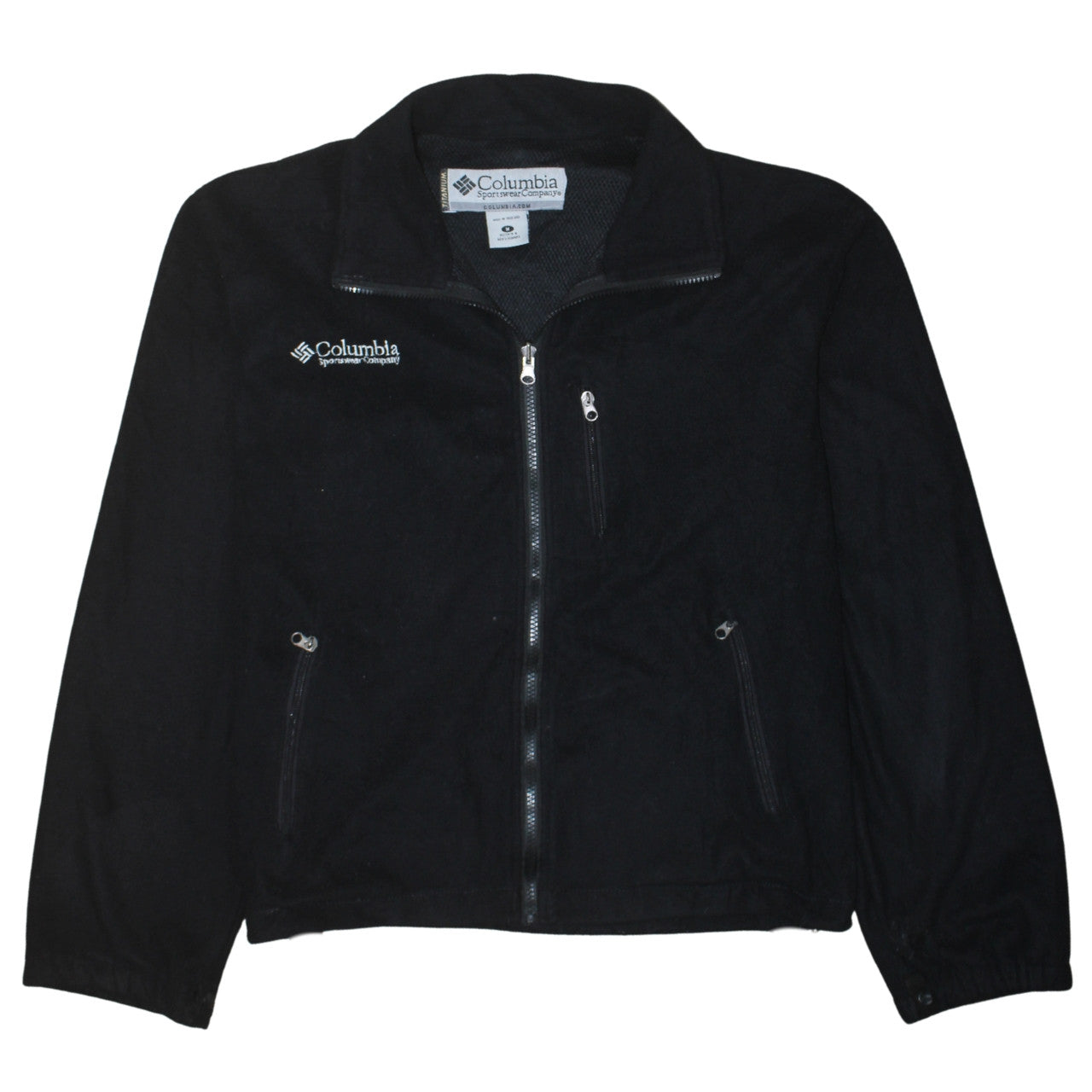 Columbia Men's Black Fleece Full Zip Jacket Size M