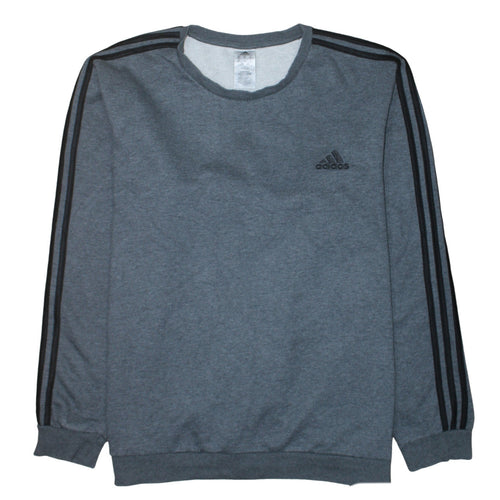 Adidas Men's Grey 2XL Pullover Crew Neck Fleece Sweatshirt
