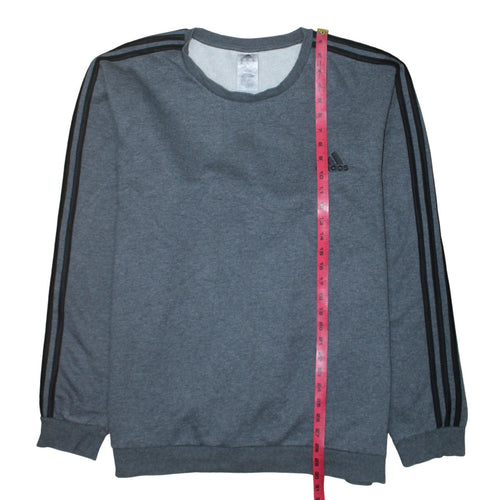 Adidas Men's Grey 2XL Pullover Crew Neck Fleece Sweatshirt