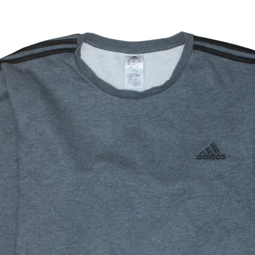 Adidas Men's Grey 2XL Pullover Crew Neck Fleece Sweatshirt